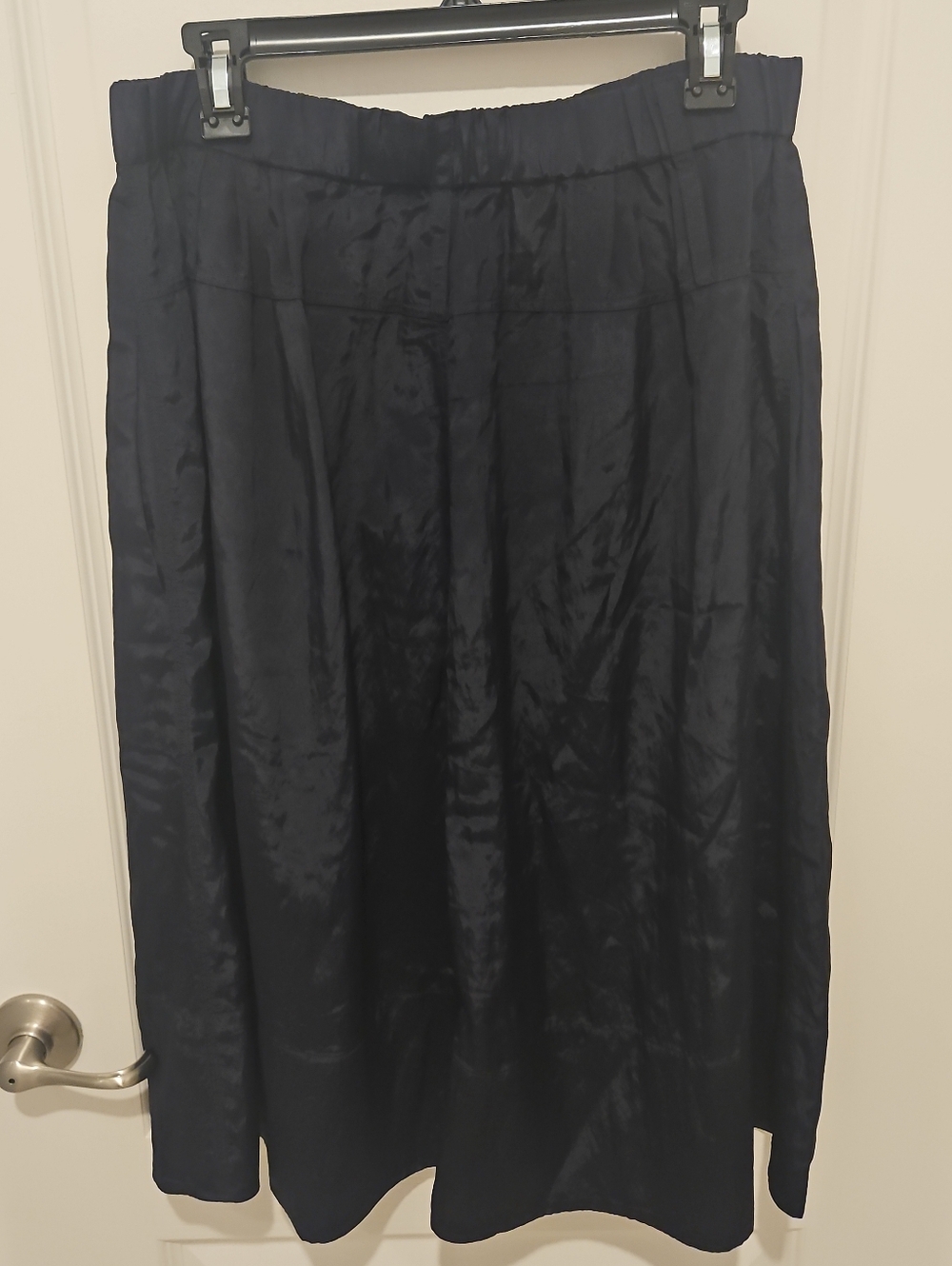 Proenza Schouler White Label Navy A-Line Skirt Elastic Waist 10
